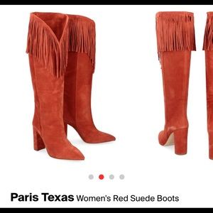 BRAND NEW Orange 8.5 Paris Texas Fringe Boot
